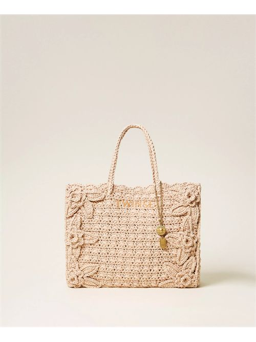 Borsa shopper in crochet con charms TWINSET | TB7510/13161
